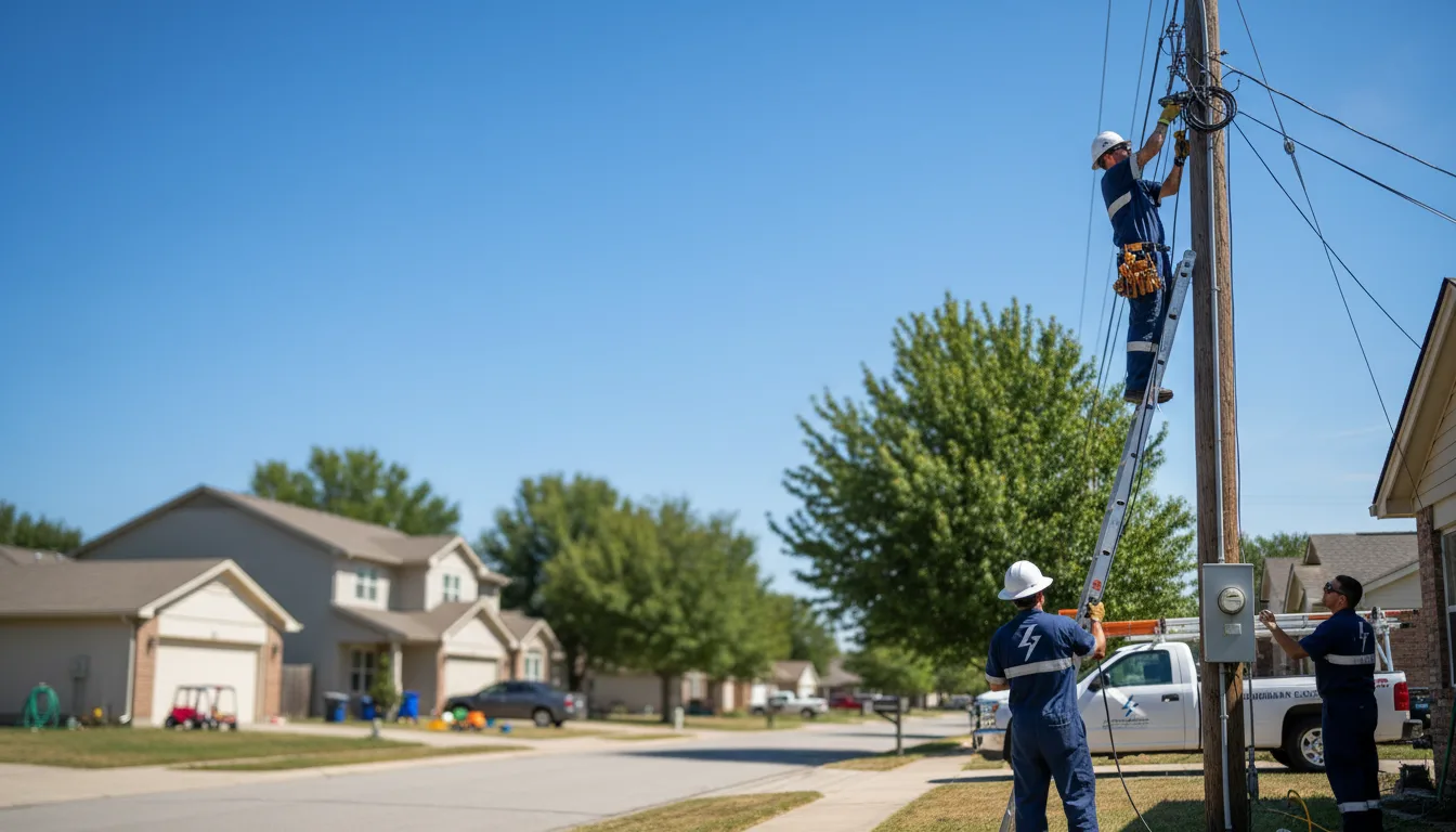 Residential electrician providing installation services in Dexter, OR